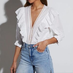 NWT Vici V-neck Bodysuit